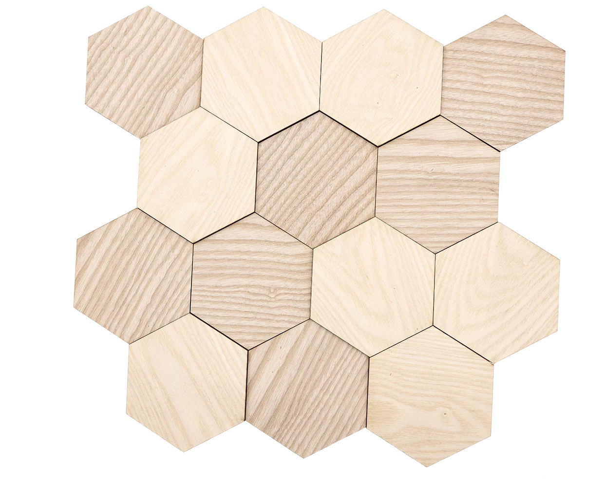 wodewa Panneau mural Hexagon Zirbe