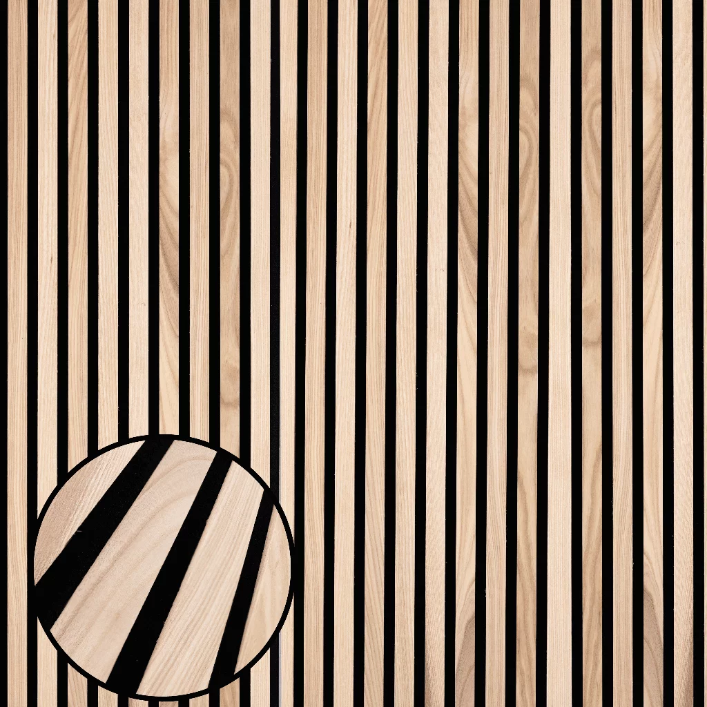 Akustikpaneel aus Esche-Holz von wodewa – natürliche Wandverkleidung mit akustischer Wirkung