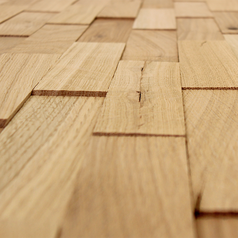 3D Holzpaneele aus Eiche rustikal strukturiert natur in Naturoptik – detailreiche Wandverkleidung aus echtem Holz, hergestellt in Deutschland