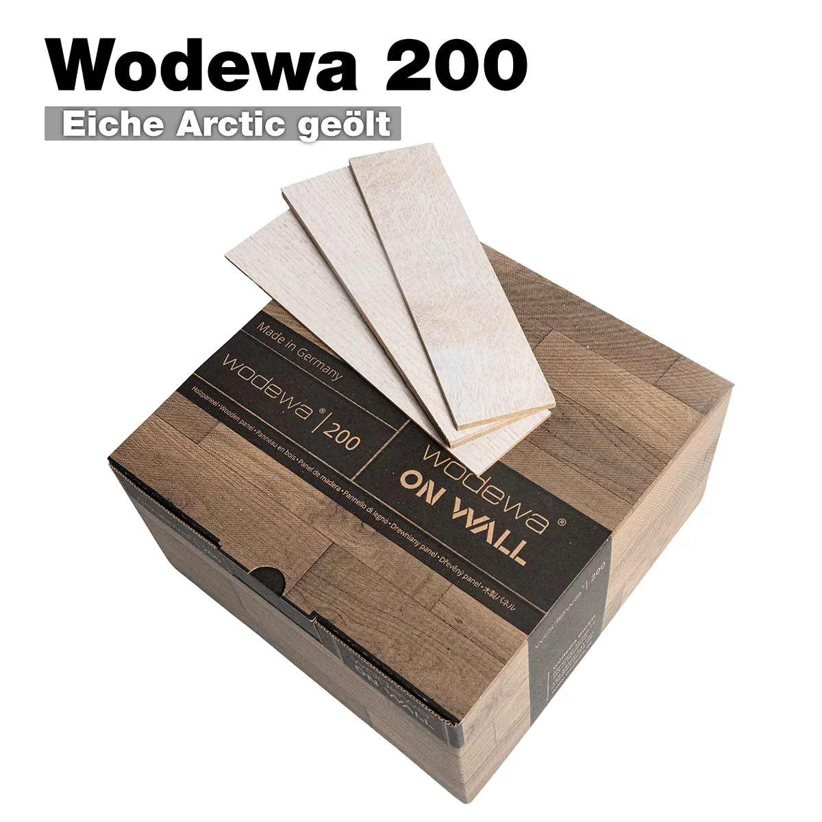 wodewa 200 Holzpaneele Eiche arctic geölt – hochwertige Wandverkleidung aus echtem Holz, Made in Germany