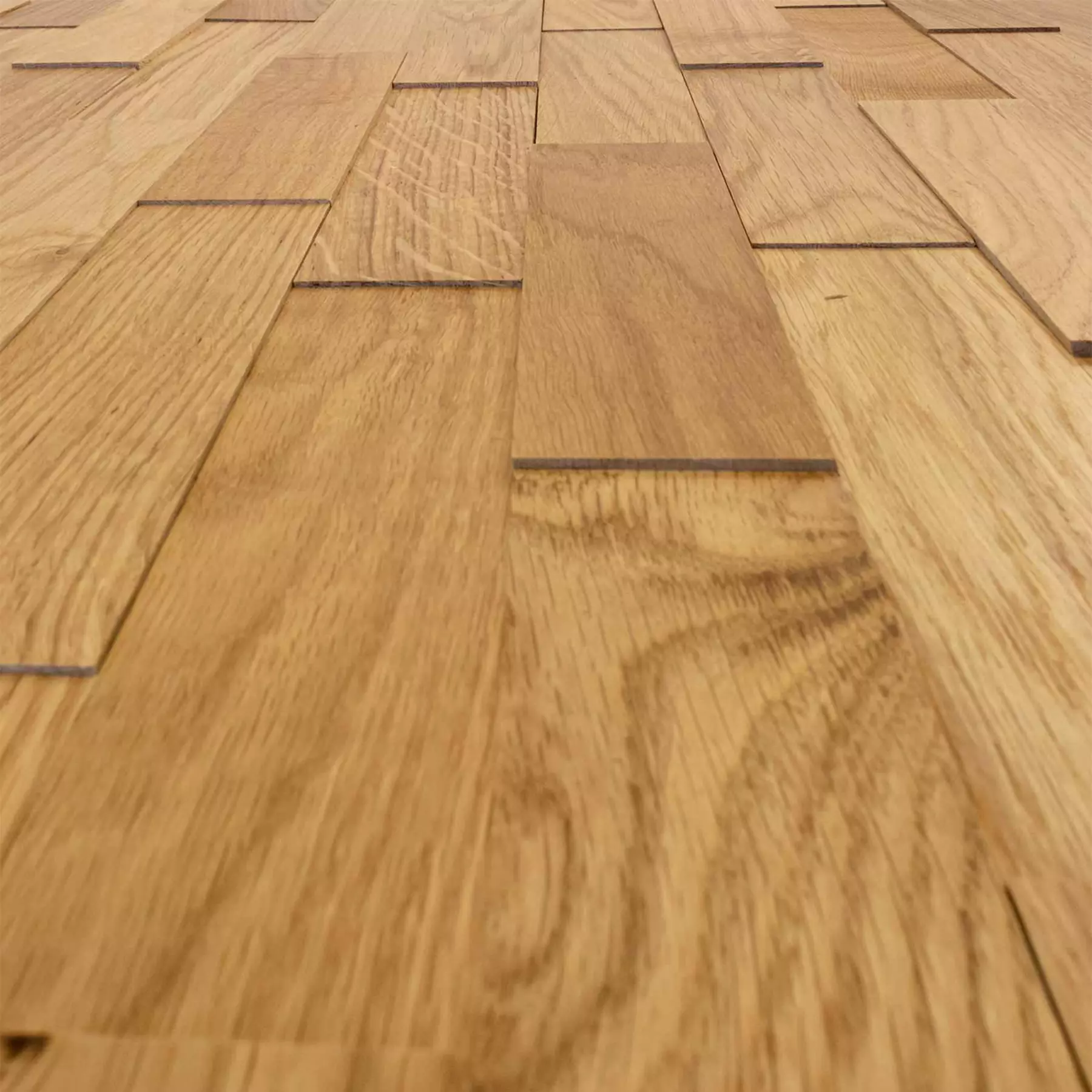 3D Holzpaneele aus Eiche natur geölt in Naturoptik – detailreiche Wandverkleidung aus echtem Holz, hergestellt in Deutschland