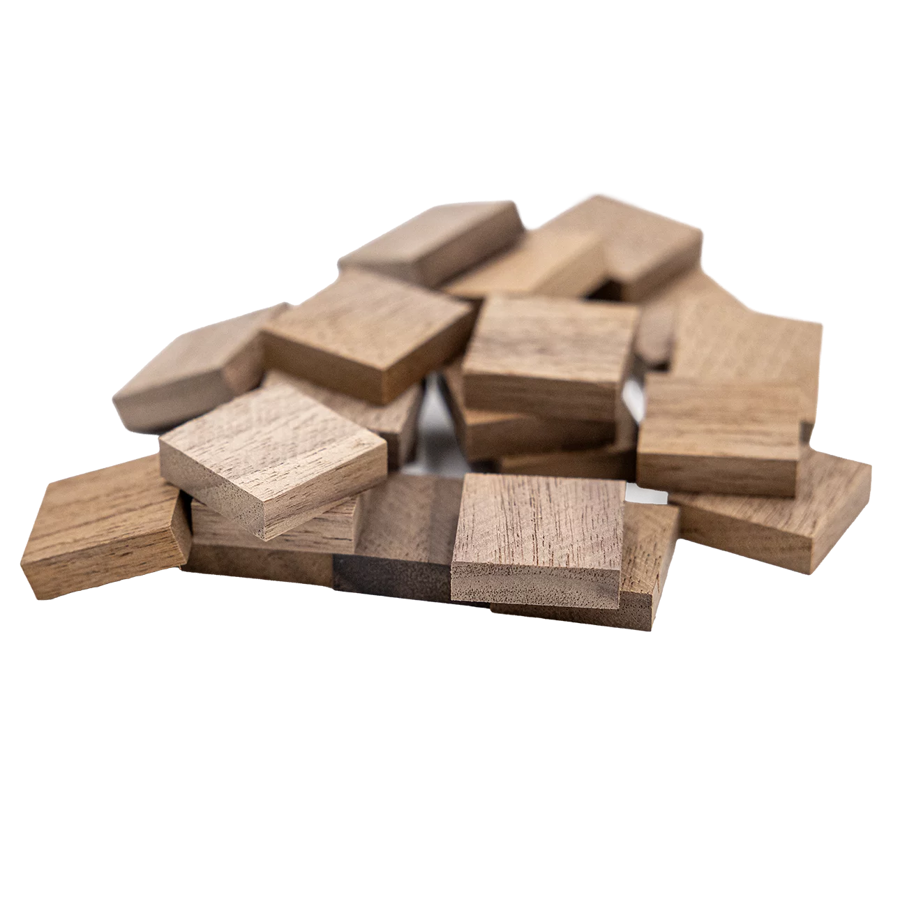 Bois de bricolage noyer rectangles I 15 Kg carton 